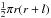 Mathematical equation: \appendix \setcounter{section}{1} \hbox{$\frac{1}{2} \pi r ( r + l )$}