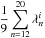 Mathematical equation: \hbox{$\displaystyle\frac{1}{9}\sum_{n=12}^{20}{\lambda}_n^{i}$}