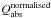 Mathematical equation: \appendix \setcounter{section}{1} \hbox{$Q^{\rm normalised}_{\rm abs}$}
