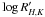 Mathematical equation: \hbox{$\log R'_{H,K}$}