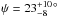 Mathematical equation: \hbox{$\psi= 23_{- 8}^{+10\,\circ}$}