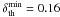 \hbox{$\delta_{\rm th}^{\rm min}=0.16$}