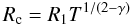 \appendix \setcounter{section}{4} \begin{equation} \label{app:4} R_{\rm c} = R_1 T^{1/(2-\gamma)} \end{equation}