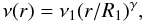 \appendix \setcounter{section}{4} \begin{equation} \label{app:alpha0} \nu(r) = \nu_1 (r/R_1)^\gamma, \end{equation}
