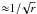 \hbox{${\approx} 1{/}\!\sqrt{r}$}
