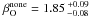 \hbox{$\bO^\mathrm{none} = 1.85\,^{+0.09}_{-0.08}$}