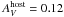 \hbox{$A_V^{\rm host}=0.12$}