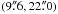 \hbox{$(9\arcsec 6,22\arcsec 0)$}