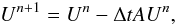 \appendix \setcounter{section}{1} \begin{equation} U^{n+1}=U^n-\Delta tAU^n, \end{equation}