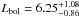\hbox{$L_{\rm bol}=6.25^{+1.08}_{-0.86}$}