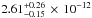 \hbox{$2.61^{+0.26}_{-0.15} \,\times\, 10^{-12}$}