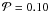 \hbox{${\cal P}=0.10$}