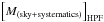 \hbox{$\left[ M_{\rm(sky+systematics)}\right]_{\rm HPF}$}