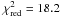 \hbox{$\chi^2_{\mathrm{red}} = 18.2$}