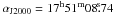\hbox{$\alpha_{\rm J2000} = 17^{\rm h}51^{\rm m}08\fs74$}