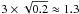 \appendix \setcounter{section}{1} \hbox{$3\times \sqrt{0.2}\approx 1.3$}
