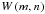 \hbox{$W\left( {m,n} \right)$}