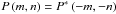 \hbox{$P\left( {m,n} \right)=P^\ast \left( {-m,-n} \right)$}