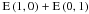 \hbox{${\rm E}\left( {1,0} \right)+{\rm E}\left( {0,1} \right)$}