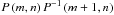 \hbox{$P\left( {m,n} \right)P^{-1}\left( {m+1,n} \right)$}