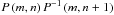 \hbox{$P\left( {m,n} \right)P^{-1}\left( {m,n+1} \right)$}