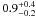 \hbox{$0.9^{+0.4}_{-0.2}$}