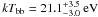 \hbox{$kT_{\rm bb} = 21.1^{+3.5}_{-3.0}~{\rm eV}$}