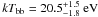 \hbox{$kT_{\rm bb} = 20.5^{+1.5}_{-1.8}~{\rm eV}$}