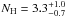 \hbox{$N_{\rm H} = 3.3^{+1.0}_{-0.7}$}