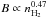 \hbox{$B\propto n_{\rm H_2}^{0.47}$}