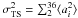 \hbox{$\sigma^2_{\rm TS} = \sum_2^{36} \langle a_i^2\rangle$}