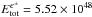\hbox{$E_{\rm tot}^{e^\pm}=5.52 \times 10^{48}$}