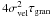 \hbox{$4\sigma_{\rm vel}^2 \tgran$}