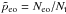 \hbox{$\tilde{p}_{\rm eo} =N_{\rm eo}/N_{\rm t}$}