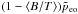 \hbox{$(1-\langle B/T\rangle)\tilde{p}_{\rm eo}$}
