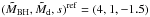 \hbox{$(\tmstar,\tmd,s)^{\rm ref} = (4,1,-1.5)$}