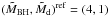 \hbox{$(\tmstar,\tmd)^{\rm ref} = (4,1)$}