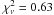 \hbox{$\chi^2_\nu = 0.63$}