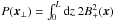 \hbox{$P(\vec{x}_{\perp})=\int_{0}^{L} {\rm d}z \ 2B_{+}^{2}(\vec{x})$}