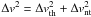\hbox{$\Delta v^2 = \Delta v_{\rm th}^2 + \Delta v_{\rm nt}^2$}