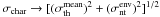 \hbox{$\sigma_{\rm char} \to [(\sigma_{\rm th}^{\rm mean})^2 + (\sigma_{\rm nt}^{\rm env})^2]^{1/2}$}