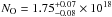 \hbox{$N_{\rm O} = 1.75^{+0.07}_{-0.08}\times 10^{18}$}