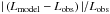 \hbox{$|\left(L_{\rm model}-L_{\rm obs}\right)|/L_{\rm obs}$}