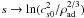 Mathematical equation: \hbox{$s \rightarrow\ln(c_{s0}^2/\rho_\mathrm{ad}^{2/3})$}