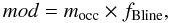 \begin{equation} \label{eq:model} mod = m_{\rm occ} \times f_{\rm Bline}, \end{equation}