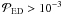 \hbox{${\cal P}_{\rm ED}>10^{-3}$}