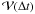 \hbox{$\mathcal V(\Delta t)$}