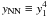 \hbox{$y_{\rm NN}\equiv y^4_1$}