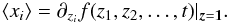 \appendix \setcounter{section}{1} \begin{equation} \langle x_i\rangle = \partial_{z_i} f(z_1, z_2, \ldots, t) |_{\vec{z}=\vec{1}}. \end{equation}