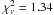 \hbox{$\chi_\nu^2=1.34$}